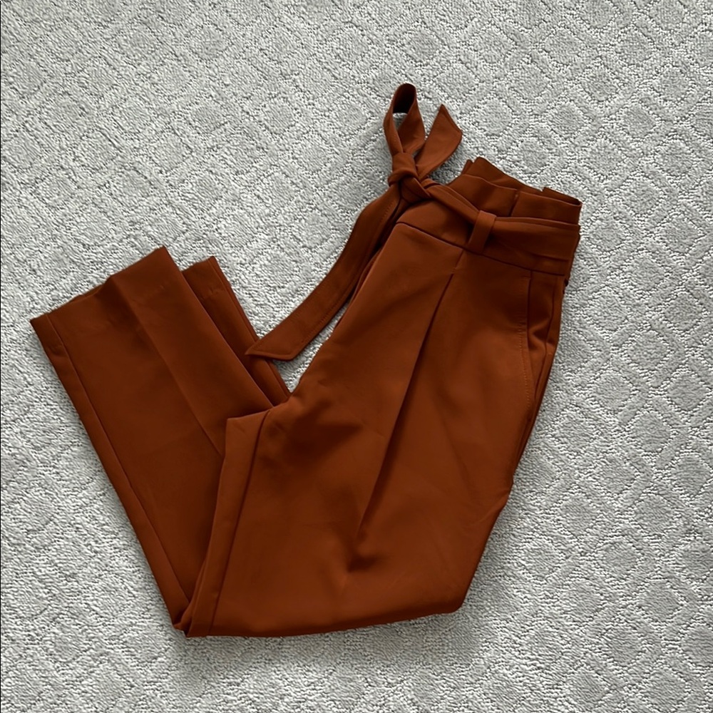 New Look Brown Rust Color Slacks With Pleats Size… - image 1